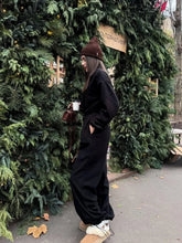 Load image into Gallery viewer, Jumpsuit Women 2026 New Fashionable Long Sleeved Jumpsuit for Women's Casual Half Open Collar Elastic Waist Jumpsuit
