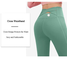 Load image into Gallery viewer, Yoga Pants For Women Elastic High Waist Cross Back Seamless Leggings Hip Lift Gym Tight Sportswear Fitness Sports Leggings

