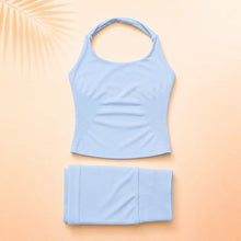 Load image into Gallery viewer, Women Seamless Yoga Set Halter Sports Bra Scrunch Butt Shorts 2 Piece Gym Workout Fitness Activewear High Waist Athletic Outfit
