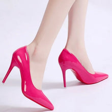 Load image into Gallery viewer, White Pointed Toe High Heels Sexy Red Sole Party Prom Girl Pumps Minimalist Shallow Mouth Work Single Shoes
