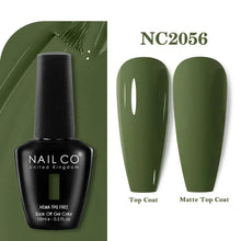 Load image into Gallery viewer, NAILCO 333 Colors Gel Nail Polish Semi Permanent Varnishes Nails Art Design Hybrid Soak Off Top Base Coat UV Gel Manicure 15ml
