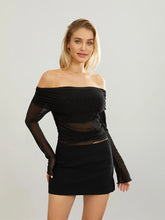 Load image into Gallery viewer, Off-Shoulder Mesh Top
