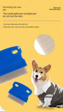 Load image into Gallery viewer, 4 Pack Flea Lice Comb, Stainless Steel Dog Cat Grooming Combs with Rounded Teeth, Double Sided Professional Pet Tear Stain Remover
