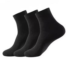 Load image into Gallery viewer, Classic Black Cotton Crew Socks
