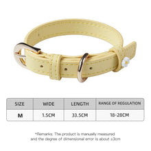 Load image into Gallery viewer, Cute Dog Accessories PU Leather Pet Collar Daisy Decoration Alloy Buckle Head Traction Rope Neck Loop for Cat Teddy Schnauzer
