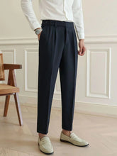 Load image into Gallery viewer, Classic Pleated Business Suit Trousers
