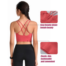 Load image into Gallery viewer, 1Pcs Women Sports Bras Seamless Criss Cross Back Sexy Padded Fitness Yoga Vest Gym Running Crop Top Breathable Beauty Bras
