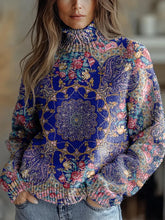 Load image into Gallery viewer, Festive Printed Winter Knit Sweater
