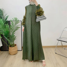 Load image into Gallery viewer, Women Elegant Evening Party Dresses 2025 Summer New Solid Colour Classic Long Sleeve Plate Flower Design Prom Dresses Female
