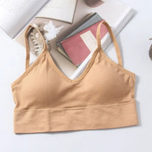 Load image into Gallery viewer, Sexy Nylon Thin Strapes Sports Bra Fitness Sport Brassiere Tops Gym Bra Backless Push Up Bras Running Women Sports Bra Women Bra
