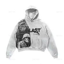 Load image into Gallery viewer, Y2k Zipper Hoodie Letter Pattern Gothic Punk Sportswear Brown Hoodie Sportswear Hoodie Long Sleeve Super Large Hoodie Jacket
