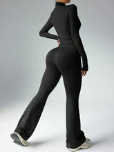 Load image into Gallery viewer, Women Yoga Sets Zipper Long Sleeve Push Up Leggings Gym Fitness Solid Colors Sets Activewear Workout Running Clothes Sportswear
