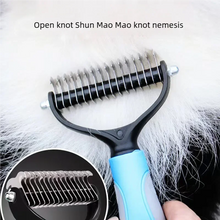 Load image into Gallery viewer, Pet Deshedding Brush Double Sided Pet Grooming Tool for Shedding and Dematting - Stainless Steel Dog Comb with Effective Results
