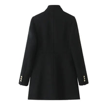 Load image into Gallery viewer, Retro Black Wool Long Coat
