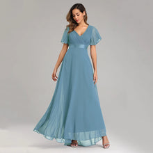 Load image into Gallery viewer, Evening Dresses XUCTHHC Elegant V-Neck Ruffles Chiffon Formal Evening Gown  Robe Vestidos De Fiesta Dress for Wedding Party

