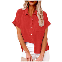 Load image into Gallery viewer, Summer Women Shirts Tops Cotton Linen T-shirt Women Top Camisas Mujer Casual T-Shirt Streetwear Loose Female T-Shirts New Shirt
