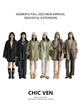 Load image into Gallery viewer, CHIC VEN Women's Woolen Coats Loose Casual Double Breasted Retro Double-sided Jacket Office Lady Outerwear Autumn Winter 2026
