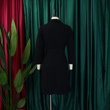 Load image into Gallery viewer, Pleated Notched Collar Midi Dress
