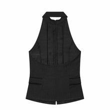 Load image into Gallery viewer, Women Summer Elegant Silk Texture Tops Fashion Women Vacation Halter Backless Beach Style Party Lady Tops
