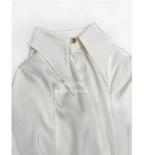 Load image into Gallery viewer, Elegant Satin Office Casual Shirt
