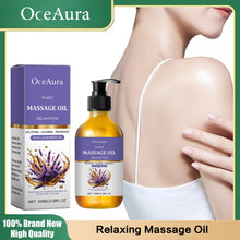Load image into Gallery viewer, Lavender Relaxing Massage Oil Moisturizing Body Skin Smoothing Soft Stress Relief Muscle Sore Help Sleep Gua Sha Fragrance Oil

