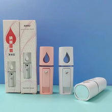 Load image into Gallery viewer, Nano Facial Mister Portable Mist Sprayer with Mirror Mini Cool Mist Spray for Skin Care Facial Body Moisturized

