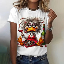 Load image into Gallery viewer, Playful Oversized Cartoon Casual Tee

