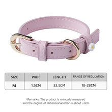 Load image into Gallery viewer, Cute Dog Accessories PU Leather Pet Collar Daisy Decoration Alloy Buckle Head Traction Rope Neck Loop for Cat Teddy Schnauzer
