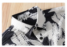 Load image into Gallery viewer, High-quality long-sleeved shirt for new autumn fashion, trendy brand, handsome business style, textured striped shirt, slim fit
