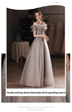Load image into Gallery viewer, One Shoulder Fairy Style Evening Dress

