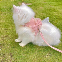 Load image into Gallery viewer, Pet Accessories Princess Style Cat Harness Leash Adjustable Nylon Cat Vest Breathable with Bowknot Pet Chest Strap For Cats Dogs
