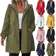 Load image into Gallery viewer, Women Trench Coat New Spring Autumn Jacket Casual Long Sleeve Hooded Mid Long Windbreaker Female Overcoat High-Quality Coats
