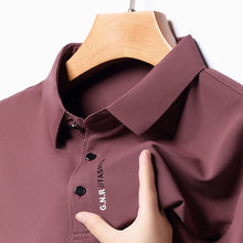 Load image into Gallery viewer, Men's Short Sleeve Solid Color Polo Shirt Breathable Comfortable Elastic Top New Arrivals Casual Business Style
