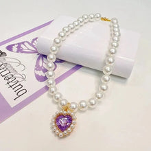 Load image into Gallery viewer, Adjustable Pet Pearl Necklace Accessories for Cats Gotas Animals Fashion Rhinestones Sphynx Cat Collar Kitten Dog collier chat

