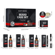 Load image into Gallery viewer, East Moon Men Beard Care Set Deep Cleansing Oil Control Sooth Skin Efficient Moisturize Increase Toughness Moustache Nursing Kit
