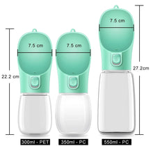 Load image into Gallery viewer, Portable Dog Water Bottle For Small Large Dogs Cat Outdoor Leakproof Walking Drinking Bowls Chihuahua French Bulldog Supplies
