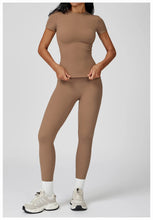 Load image into Gallery viewer, Fitness Leggings High Rise Hip Lift Brushed Soft Material For Ladies Outdoor Elastic Slim Fit Outer Wear Sports Tight Pants
