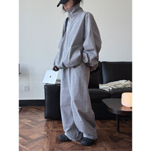 Load image into Gallery viewer, 2026 Women Summer Long Pants High Waist Wide Leg 80% Cotton Plaid Pants Fashion Clothes Vintage Pants Female Trousers

