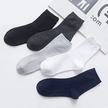 Load image into Gallery viewer, Classic Black Cotton Crew Socks
