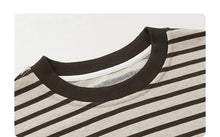 Load image into Gallery viewer, Striped Dog Print Loose Tee
