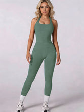 Load image into Gallery viewer, Women 2Pcs Yoga Set Halter Neck Sports Tank Top High Waist Leggings Fitness Outfit Gym Workout Activewear Tracksuit
