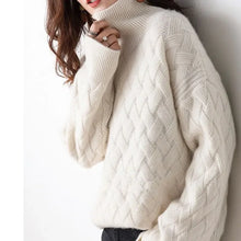 Load image into Gallery viewer, Oversized Turtleneck Winter Knit Sweater
