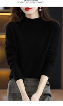 Load image into Gallery viewer, Merino Wool Mock Neck Pullover
