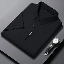 Load image into Gallery viewer, Men's Short Sleeve Solid Color Polo Shirt Breathable Comfortable Elastic Top New Arrivals Casual Business Style
