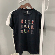 Load image into Gallery viewer, Boot Western T-Shirt Women T Shirt Summer Loose Vintage Boho Texas T Shirt Cowgirl Cowboy Cute Graphic Tees Hippie Tshirts Retro
