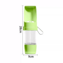 Load image into Gallery viewer, Pet Travel Water Bottle Portable with Food Container Foldable 2in1 Pet Outdoor Bowl Puppy Dog Cat Travel Drinking Food Feeder
