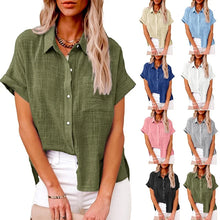 Load image into Gallery viewer, Summer Women Shirts Tops Cotton Linen T-shirt Women Top Camisas Mujer Casual T-Shirt Streetwear Loose Female T-Shirts New Shirt
