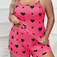 Load image into Gallery viewer, Plus Heart Print Pajama Set
