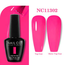 Load image into Gallery viewer, NAILCO 333 Colors Gel Nail Polish Semi Permanent Varnishes Nails Art Design Hybrid Soak Off Top Base Coat UV Gel Manicure 15ml
