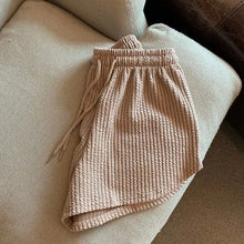 Load image into Gallery viewer, High Waist Drawstring Sweat Shorts
